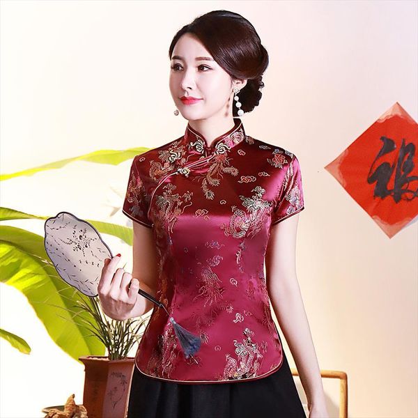 rayon flower cheongsam womens blouses mandarin collar traditional chinese clothing vintage button shirt, White
rayon flower cheongsam womens blouses mandarin collar traditional chinese clothing vintage button shirt, White