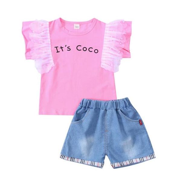 girls casual two-piece clothes set letters printed pattern short sleeve round collar and shorts summer clothing sets, White
girls casual two-piece clothes set letters printed pattern short sleeve round collar and shorts summer clothing sets, White