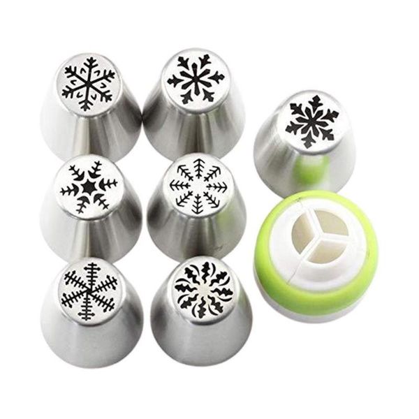 baking & pastry tools christmas 8pcs icing piping stainless steel tips russian nozzles confectionery cake cookie decoration
baking & pastry tools christmas 8pcs icing piping stainless steel tips russian nozzles confectionery cake cookie decoration