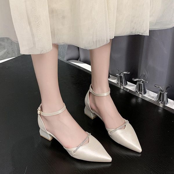 dress shoes crystal chain square high heels women two piece buckle pumps pointed toe sandals summer office 2021, Black
dress shoes crystal chain square high heels women two piece buckle pumps pointed toe sandals summer office 2021, Black
