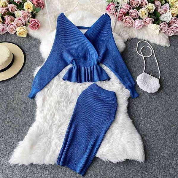 women's high waist bright silk knit bag hip skirt two-piece fashion v-neck sweater bat sleeve sets gd123 210507, White
women's high waist bright silk knit bag hip skirt two-piece fashion v-neck sweater bat sleeve sets gd123 210507, White