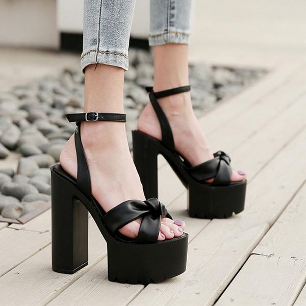 brand 2021 female platform high heels buckle shoes solid block heel women sandals dress, Black
brand 2021 female platform high heels buckle shoes solid block heel women sandals dress, Black