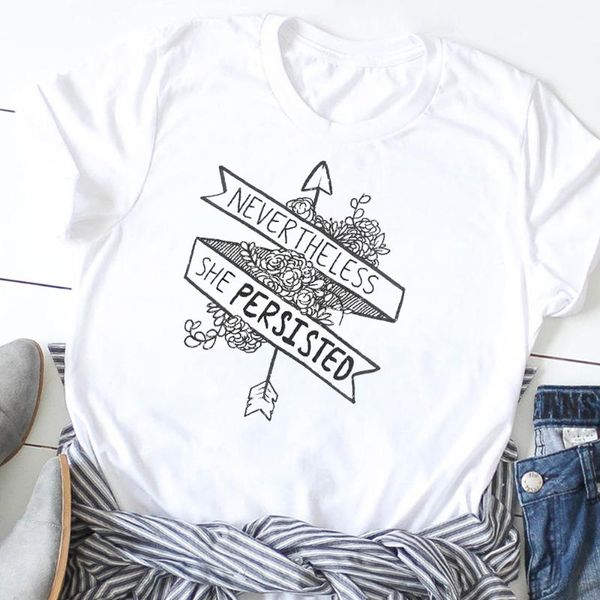 women's t-shirt women girl power letters flower female tees clothes t shirt graphic print t-shirts feminist tee, White
women's t-shirt women girl power letters flower female tees clothes t shirt graphic print t-shirts feminist tee, White