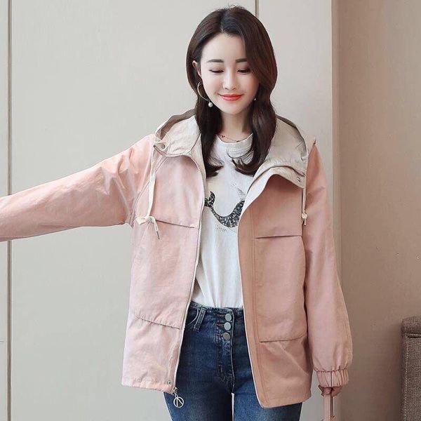 women's jackets 2021 spring autumn women fashion long sleeve hooded female korean casual solid color outwear loose coat w569, Black;brown
women's jackets 2021 spring autumn women fashion long sleeve hooded female korean casual solid color outwear loose coat w569, Black;brown