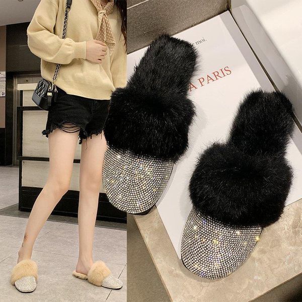 autumn winter slippers women shoes bling crystal comfort ladies woman mules furry faux fur slides fluffy flip flops, Black
autumn winter slippers women shoes bling crystal comfort ladies woman mules furry faux fur slides fluffy flip flops, Black