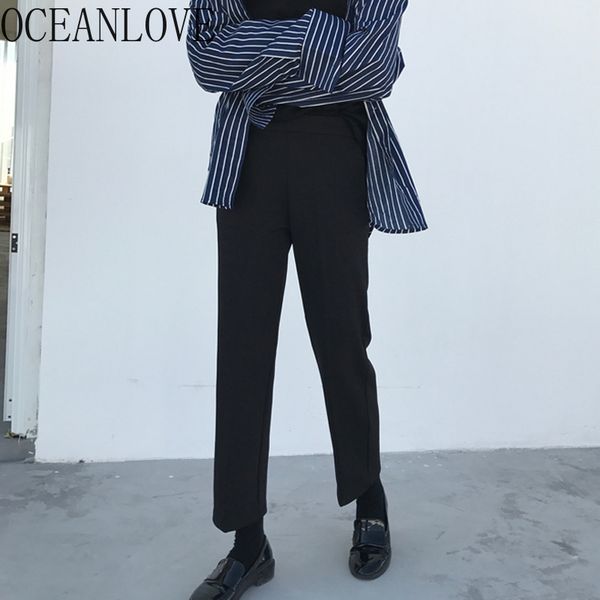 autumn black women pants all match casual high waist solid ropa mujer ankle-length trousers vintage 17436 210415, Black;white
autumn black women pants all match casual high waist solid ropa mujer ankle-length trousers vintage 17436 210415, Black;white