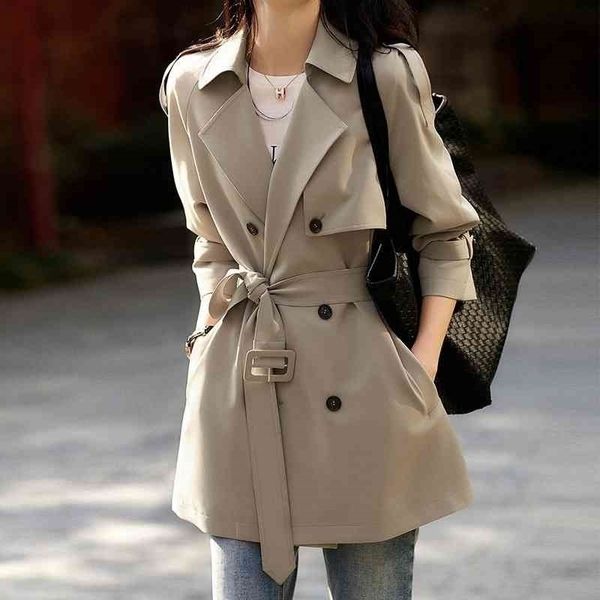 windbreaker women 2021 spring and autumn new korean fashion temperament commuter double breasted lapel solid color coat with belt, Black
windbreaker women 2021 spring and autumn new korean fashion temperament commuter double breasted lapel solid color coat with belt, Black