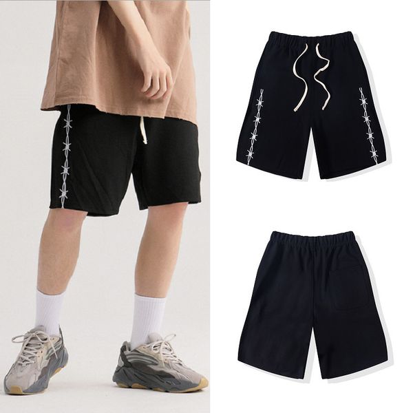 fashionable shorts high street justin bieber same iron thorn embroidery color matching brand men's and women's casual, White;black
fashionable shorts high street justin bieber same iron thorn embroidery color matching brand men's and women's casual, White;black