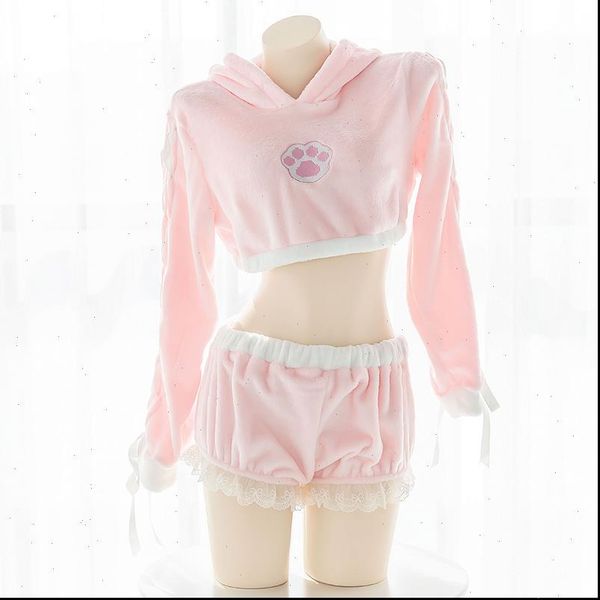 japanese lolita sweet girl women sleepwear bunny pajamas set kawaii cat paw plush homewear pink cropped hoodies rabbit, Black;red
japanese lolita sweet girl women sleepwear bunny pajamas set kawaii cat paw plush homewear pink cropped hoodies rabbit, Black;red