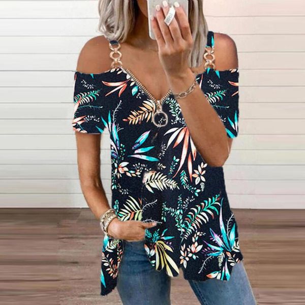 women's blouses & shirts women v-neck zipper hollow out printing shirt femme casual short sleeve female blusas clothing, White
women's blouses & shirts women v-neck zipper hollow out printing shirt femme casual short sleeve female blusas clothing, White