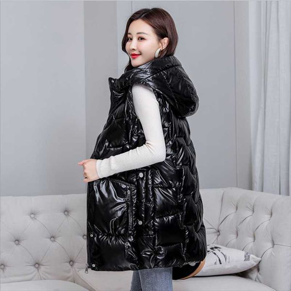 women's vests 2021 cotton down vest women mid-length autumn and winter warm sleeveless jacket shiny belt coat student, Black;white
women's vests 2021 cotton down vest women mid-length autumn and winter warm sleeveless jacket shiny belt coat student, Black;white