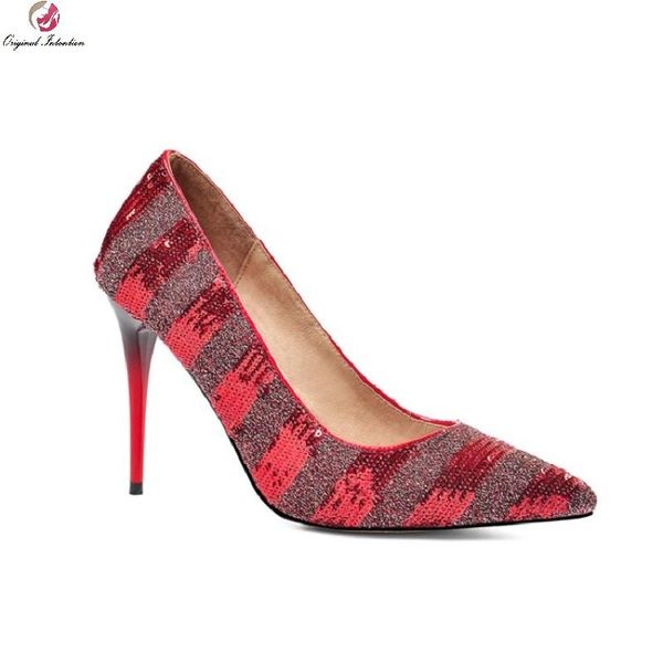 dress shoes fashion handmade red women heels pointed toe thin shallow sequins party wedding size large 33-45, Black
dress shoes fashion handmade red women heels pointed toe thin shallow sequins party wedding size large 33-45, Black