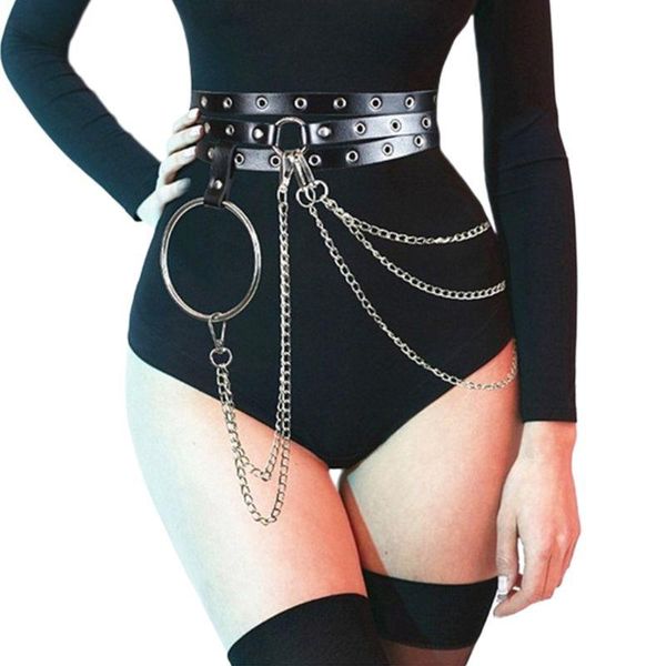 belts h58e womens punk faux leather gromment waist belt chains tassel o-ring body harness, Black;brown
belts h58e womens punk faux leather gromment waist belt chains tassel o-ring body harness, Black;brown