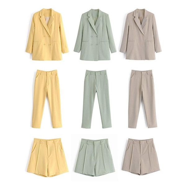 women's two piece pants syiwidii jackets and blazers for women office lady 2021 spring summer yellow green blazer shorts woman, White
women's two piece pants syiwidii jackets and blazers for women office lady 2021 spring summer yellow green blazer shorts woman, White