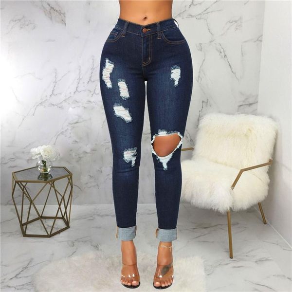 women's jeans dark blue women high waist woman ripped denim pants hole skinny pencil stretch slim fitness trousers
women's jeans dark blue women high waist woman ripped denim pants hole skinny pencil stretch slim fitness trousers