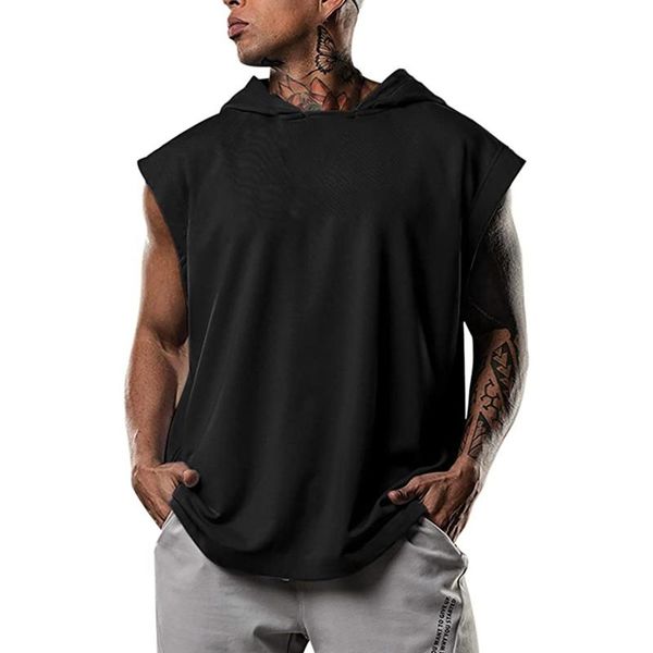men' tank fashion men fitness muscle sleeveless printed hooded bodybuilding ropa hombre cotton vest sportswear, White;black
men' tank fashion men fitness muscle sleeveless printed hooded bodybuilding ropa hombre cotton vest sportswear, White;black