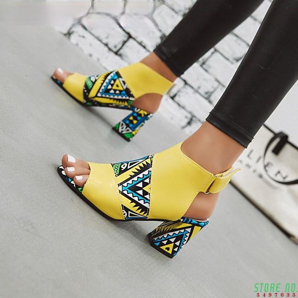 women stylish print sandals boots peep toe buckle strap summer high heel gladiator shoes woman yellow green sandalias mujer 2021, Black
women stylish print sandals boots peep toe buckle strap summer high heel gladiator shoes woman yellow green sandalias mujer 2021, Black