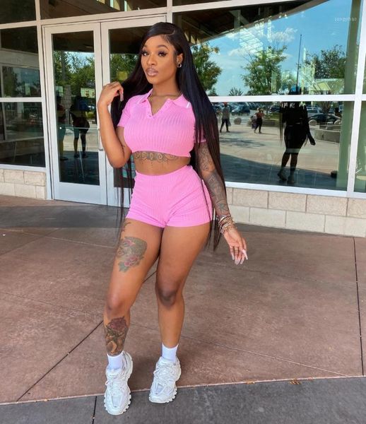 women's tracksuits wsevypo solid color two-piece shorts suit summer short sleeve crop and sunken stripe street sets, Gray
women's tracksuits wsevypo solid color two-piece shorts suit summer short sleeve crop and sunken stripe street sets, Gray