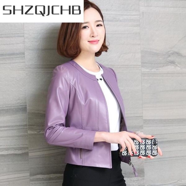women's leather & faux shzq genuine jackets female short motorcycle jacket natural sheepskin coats spring clothes 2021 lwl1441, Black
women's leather & faux shzq genuine jackets female short motorcycle jacket natural sheepskin coats spring clothes 2021 lwl1441, Black