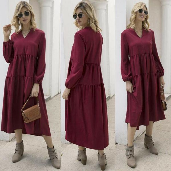 brand fashion women's autumn smock dress ladies holiday beach casual loose long shirt sundress dresses, Black;gray
brand fashion women's autumn smock dress ladies holiday beach casual loose long shirt sundress dresses, Black;gray