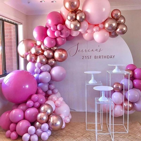 party decoration 126pcs/lots pink chrome rose gold balloon arch garland wedding birthyday baby shower background decor globos kids toys
party decoration 126pcs/lots pink chrome rose gold balloon arch garland wedding birthyday baby shower background decor globos kids toys