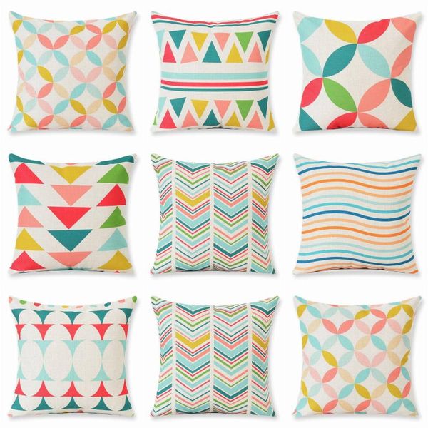 colorful geometry print cushion cover cotton linen throw pillowcase for home office sofa seat chair car 45x45cm decor cushion/decorative pil
colorful geometry print cushion cover cotton linen throw pillowcase for home office sofa seat chair car 45x45cm decor cushion/decorative pil