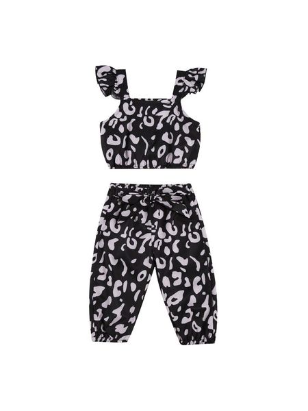 clothing sets kid's sleeveless round neck elastic head bowknot waist long pants for summer leopard suit casual fashion cute, White
clothing sets kid's sleeveless round neck elastic head bowknot waist long pants for summer leopard suit casual fashion cute, White