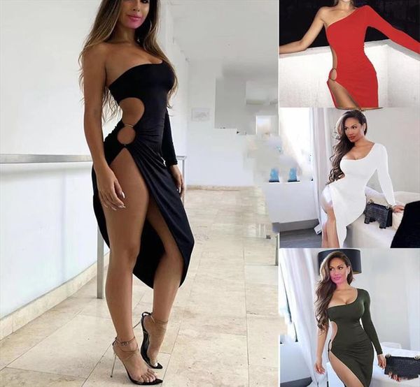 spring and autumn women dress one shoulder long sleeve dress, fashionable solid color, comfortable, split hollow party, Black;gray
spring and autumn women dress one shoulder long sleeve dress, fashionable solid color, comfortable, split hollow party, Black;gray