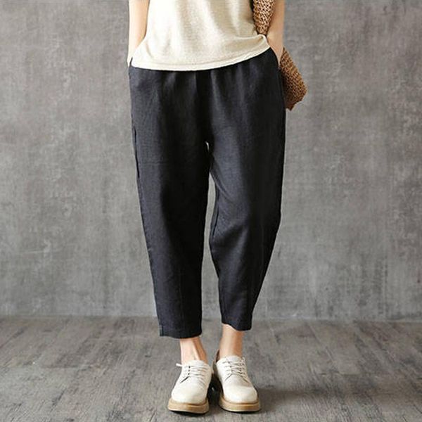women's pants & capris spring summer casual loose harem cotton baggy ladies plus sizetrousers, Black;white
women's pants & capris spring summer casual loose harem cotton baggy ladies plus sizetrousers, Black;white