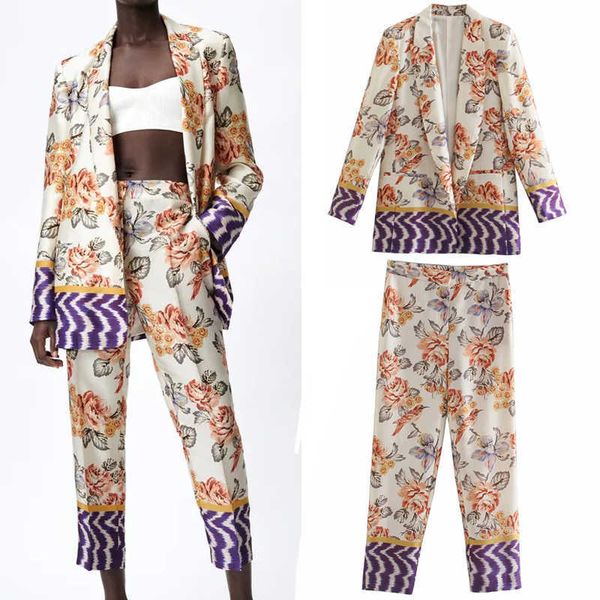 traf summer set woman 2 pieces za pants sets vintage print blazer suits skinny trouser's suit and 210930, White
traf summer set woman 2 pieces za pants sets vintage print blazer suits skinny trouser's suit and 210930, White