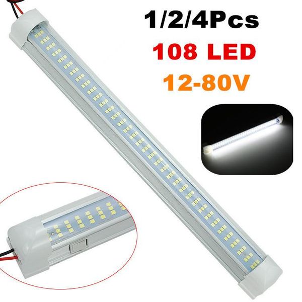 emergency lights 1/2/4x 12-80v car interior light bar white 108 led universal strip for van rv boat trailer camping
emergency lights 1/2/4x 12-80v car interior light bar white 108 led universal strip for van rv boat trailer camping