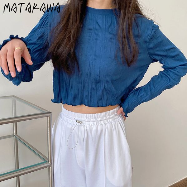 matakawa round neck t-shirt women spring pleated woman tshirts long-sleeved short t shirts long sleeve summer for women 210513, White
matakawa round neck t-shirt women spring pleated woman tshirts long-sleeved short t shirts long sleeve summer for women 210513, White