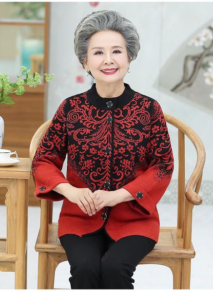 women's jackets middle aged jacket 60-70-year-old grandma high-grade knitted coat fashion print plus size female winter c315, Black;brown
women's jackets middle aged jacket 60-70-year-old grandma high-grade knitted coat fashion print plus size female winter c315, Black;brown