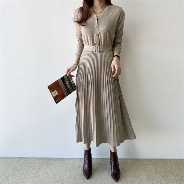 women black sweater dress spring autumn v-neck high waist office es ladies elegant patchwork pleated 210525, Black;gray
women black sweater dress spring autumn v-neck high waist office es ladies elegant patchwork pleated 210525, Black;gray