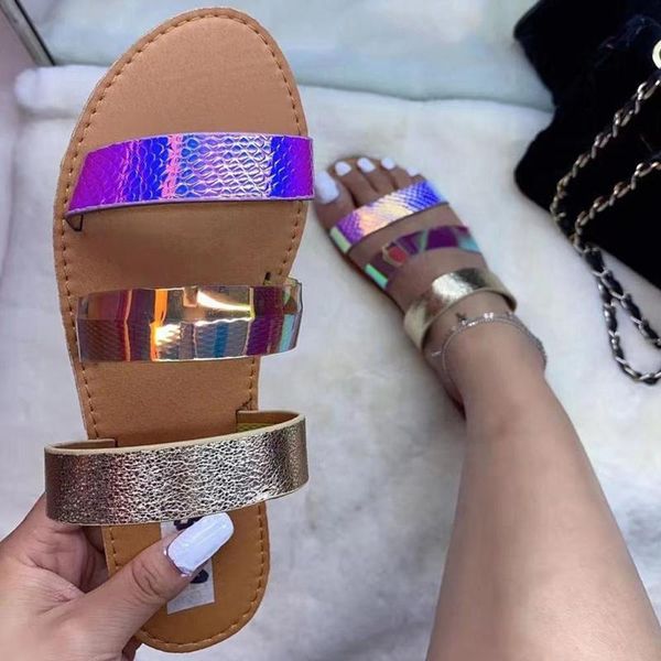 colorful floursecnt animal prints women flat slippers strappy beach outdoor sandals flats shoes, Black
colorful floursecnt animal prints women flat slippers strappy beach outdoor sandals flats shoes, Black