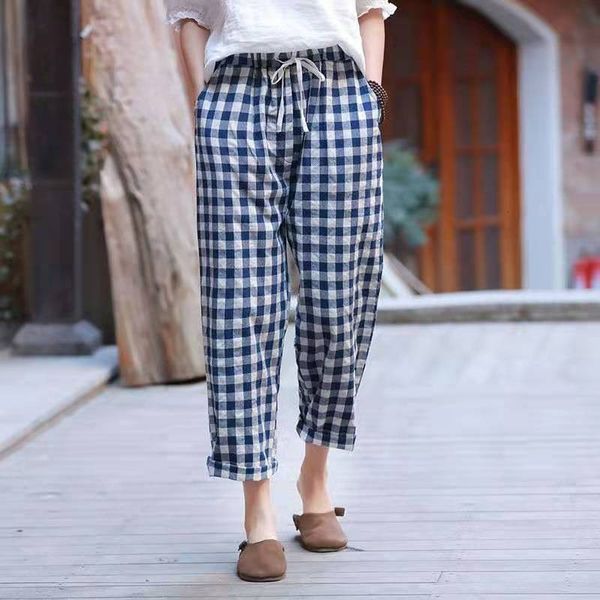 capris arrival spring/female autumn loose elastic at the waist ankle length all-matched plaid trousers linen cotton harem w12 pants, Black;white
capris arrival spring/female autumn loose elastic at the waist ankle length all-matched plaid trousers linen cotton harem w12 pants, Black;white