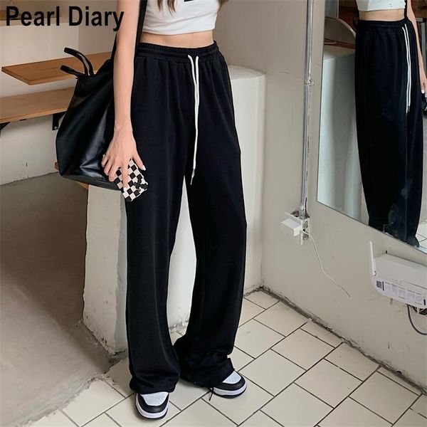 women's pants & capris korean fashion loose straight sports drawstring high waist wide leg long trousers casual sweatpants women tracks, Black;white
women's pants & capris korean fashion loose straight sports drawstring high waist wide leg long trousers casual sweatpants women tracks, Black;white