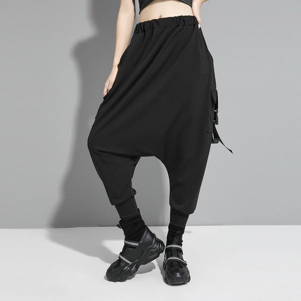 women's pants & capris asymsay 2021 woman's black color personality elastic waist trousers harem streetwear casual al1378, Black;white
women's pants & capris asymsay 2021 woman's black color personality elastic waist trousers harem streetwear casual al1378, Black;white