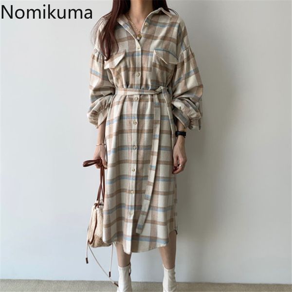 nomikuma korean chic plaid dress women vestidos femme slim waist lace up long sleeve contrast color vintage dresses ladies 3d015 210514, Black;gray
nomikuma korean chic plaid dress women vestidos femme slim waist lace up long sleeve contrast color vintage dresses ladies 3d015 210514, Black;gray