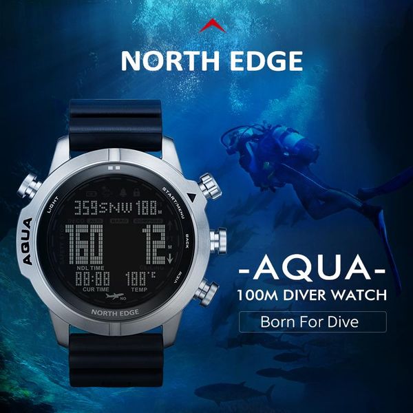 wristwatches north edge men's professional diving computer watch scuba ndl (no deco time) 50m dive watches altimeter barometer compass, Slivery;brown
wristwatches north edge men's professional diving computer watch scuba ndl (no deco time) 50m dive watches altimeter barometer compass, Slivery;brown