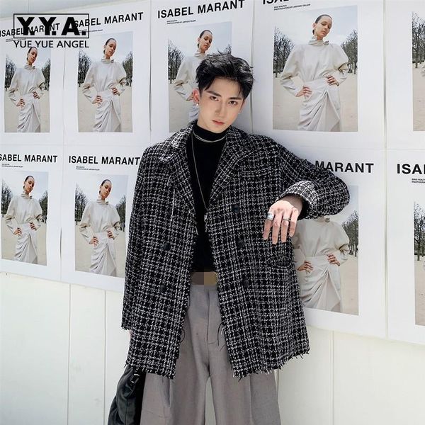 qualities autumn british mens casual tassel plaid blazers long sleeve double breasted lapel loose fit male medium length blazer men's s, White;black
qualities autumn british mens casual tassel plaid blazers long sleeve double breasted lapel loose fit male medium length blazer men's s, White;black