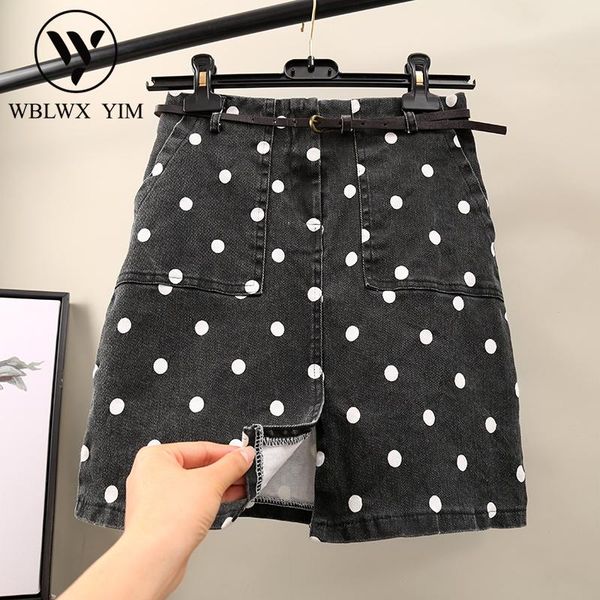 skirts fashion dot denim short skirt women summer high waist split mini jeans female loose plus size casual package hip, Black
skirts fashion dot denim short skirt women summer high waist split mini jeans female loose plus size casual package hip, Black