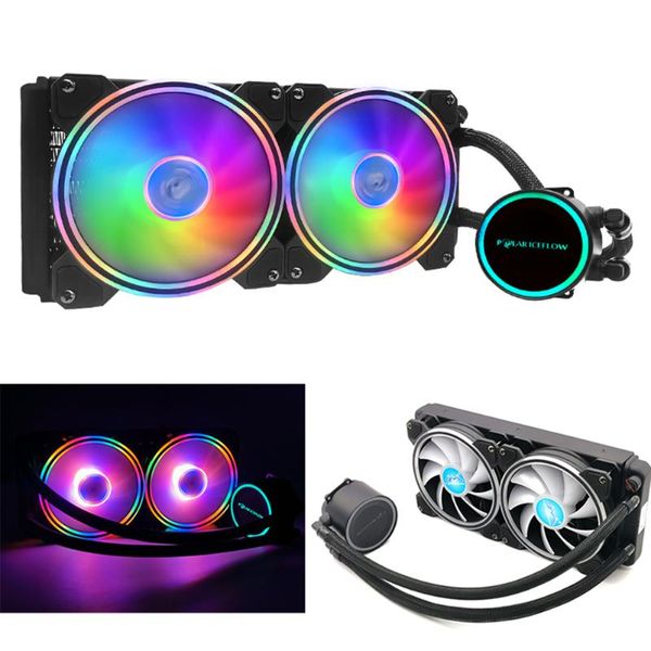 fans & coolings 240mm radiator dual silent rgb cpu water cooler computer host fan cooling deskfor polar iceflow 240 aio 
fans & coolings 240mm radiator dual silent rgb cpu water cooler computer host fan cooling deskfor polar iceflow 240 aio