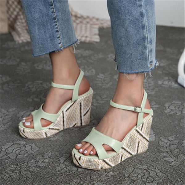 fashion wedge sandals women summer thick bottom waterproof open toe fish head platform high heels muffin size 36-43, Black
fashion wedge sandals women summer thick bottom waterproof open toe fish head platform high heels muffin size 36-43, Black