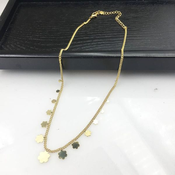 chains jewelry 18k copper chain golded flower pendant small necklaces collars femme party wedding mystery gift making, Silver
chains jewelry 18k copper chain golded flower pendant small necklaces collars femme party wedding mystery gift making, Silver