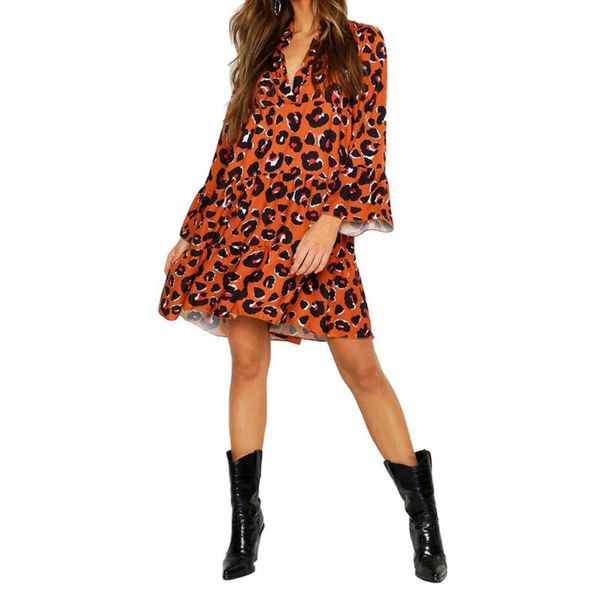 leopard dress for women autumn 3/4 flare sleeve loose mini fashion v neck v-neck print streetwear casual dresses, Black;gray
leopard dress for women autumn 3/4 flare sleeve loose mini fashion v neck v-neck print streetwear casual dresses, Black;gray