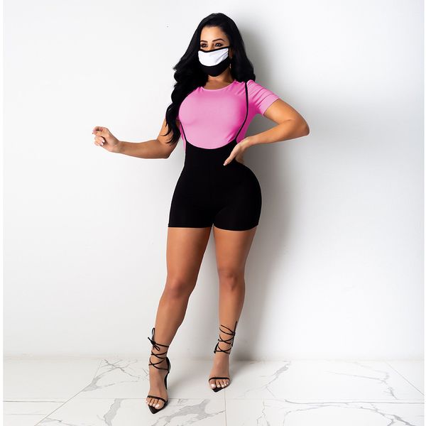 summer casual fashion solid o-neck sleeves t-shirts spaghetti strap short suspender trousers two piece sets, Gray
summer casual fashion solid o-neck sleeves t-shirts spaghetti strap short suspender trousers two piece sets, Gray