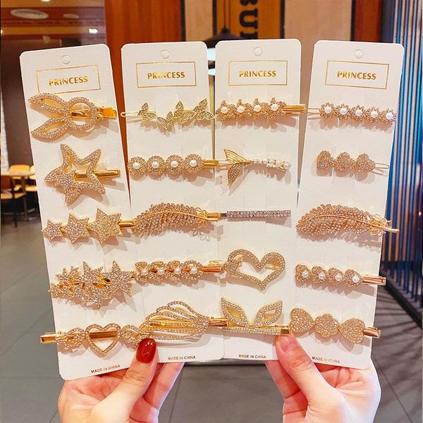 hair accessories simple gold crystal clips for women 2021 fashion 1 set pearl barrettes vintage star heart love, Slivery;white
hair accessories simple gold crystal clips for women 2021 fashion 1 set pearl barrettes vintage star heart love, Slivery;white