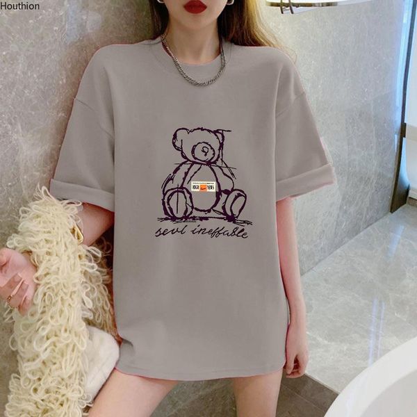 women's t-shirt cartoon letter loose fashion tees short sleeve o-collar t shirt casual summer plus size 10050, White
women's t-shirt cartoon letter loose fashion tees short sleeve o-collar t shirt casual summer plus size 10050, White