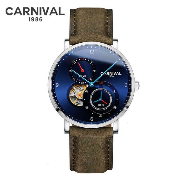 gentlemen clocks luxury brand carnival automatic mechanical 24-hour display sapphire man waterproof double hollow clock blue marker, Slivery;brown
gentlemen clocks luxury brand carnival automatic mechanical 24-hour display sapphire man waterproof double hollow clock blue marker, Slivery;brown